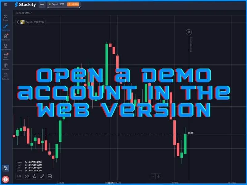 Cara mengakses dan menggunakan akun demo Stockity di versi browser