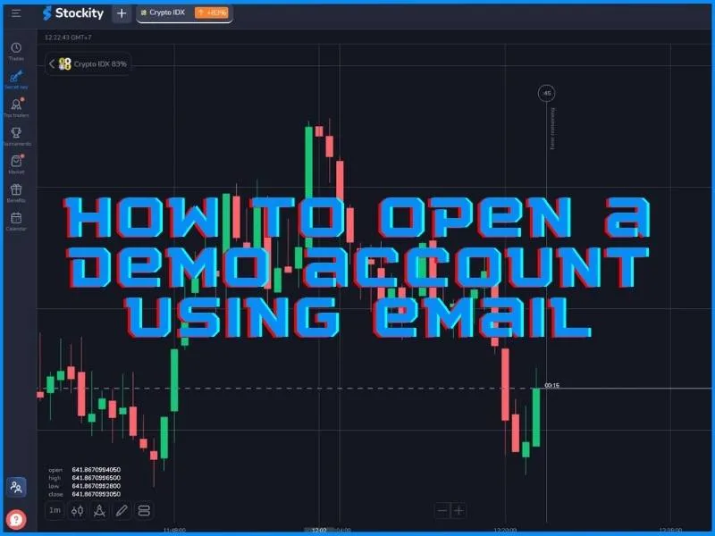 Cara mendaftar akun demo Stockity menggunakan alamat email dan kata sandi