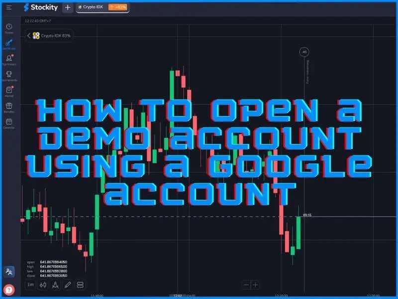 Cara mendaftar akun demo Stockity dengan masuk menggunakan akun Google
