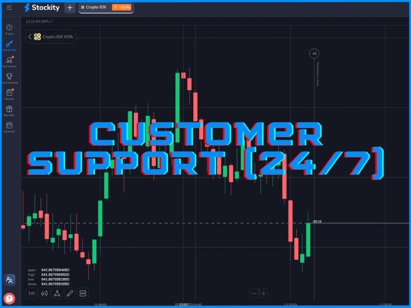 Stockity 24/7 customer support channels including live chat email and phone