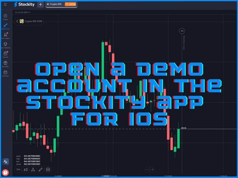 How to open and use the Stockity demo account on the iOS app for iPhone and iPad